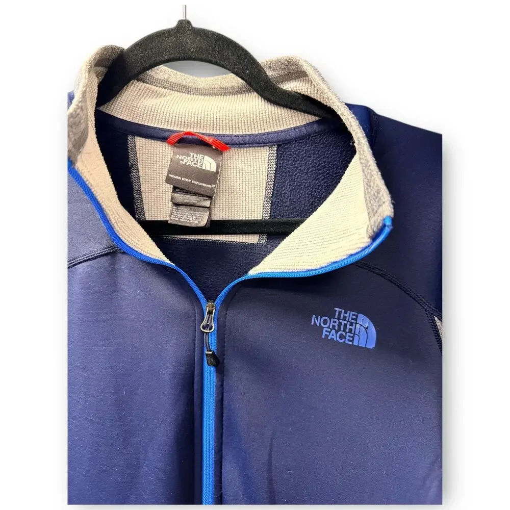 EUC The North Face FlashDry Full Zip Jacket Men’s Small Blue Gray